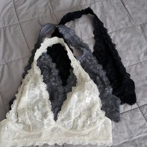Free people lace halter bralette